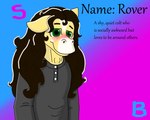 anthro blush brown_hair brown_mane clothed clothing fur hair male mane shy simple_background solo text yellow_body yellow_fur swift_bristle rover_(swift_bristle) equid equine horse mammal absurd_res english_text hi_res