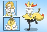 2016 anthro black_body black_fur blonde_hair braixen brown_eyes chest_tuft claws curled_hair female fluffy fluffy_tail fox0808 fur generation_6_pokemon goo_transformation hair human human_to_anthro identity_death inner_ear_fluff mammal nintendo object_in_tail open_mouth orange_background orange_body orange_eyes orange_fur paint paint_transformation painting pokemon pokemon_(species) red_body red_fur red_nose sequence simple_background solo species_transformation stick_in_tail tail teeth three_frame_image three_frame_sequence toe_claws tongue transformation transformation_sequence tuft white_body white_fur yellow_body yellow_eyes yellow_fur