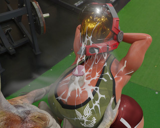 anthro arm_quills armor athletic_wear big_butt bodily_fluids breast_grab breast_play breasts butt clothed clothed/nude clothed_female clothed_human clothing crouching cum cum_in_armpit cum_on_breasts cum_on_helmet cum_on_visor duo erection faceless_anthro faceless_character faceless_male female female_human genital_fluids genitals gym hand_on_breast hands_behind_head headgear helmet high-angle_view human_on_anthro humanoid_genitalia humanoid_penis interspecies light_body light_skin male male/female male_anthro male_on_human nude nude_anthro nude_male penis presenting presenting_penis red_quills scales sex standing tan_body tan_scales titfuck titfuck_under_clothes unsc xenophilia dorkle24 pickle_juice_(modeler) halo_(series) microsoft xbox_game_studios alien human ibie'shan kig-yar mammal scalie 3d_(artwork) absurd_res colored digital_media_(artwork) hi_res