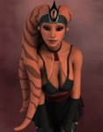 big_breasts bottomwear breasts brown_eyes clothing collarbone eyebrows eyelashes female gloves handwear leaning leaning_forward lekku_(anatomy) midriff navel not_furry orange_body orange_skin skirt solo alaira star_wars alien alien_humanoid humanoid twi'lek 2025 3d_(artwork) absurd_res digital_media_(artwork) hi_res
