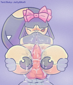 animal_genitalia animal_penis anthro balls blush bodily_fluids canine_genitalia canine_penis cum cum_on_arm cum_on_body cum_on_leg duo erection feet female folded fur genital_fluids genitals male male/female nude penis plushie plushophilia seam_(sewing) sex shy simple_background spread_legs spreading squish thigh_sex thigh_squish jellybeankofi don't_attack_me_mawile nintendo pokemon animate_inanimate generation_3_pokemon living_plushie mawile pokemon_(species) 2026 hi_res