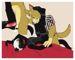 adult_on_young age_difference anal anal_knotting anal_orgasm anal_penetration animal_genitalia animal_penis ankle_cuffs anthro anthro_on_anthro anthro_penetrated anthro_penetrating anthro_penetrating_anthro ball_gag bdsm big_dom_small_sub biped blindfold bodily_fluids border bottomless canine_genitalia canine_penis clenched_teeth clothed clothing countershading cuff_(restraint) cum cum_in_ass cum_inside cum_while_penetrated cumshot dominant dominant_male duo ejaculation erection fingers gag gagged genital_fluids genitals hair hands-free harness internal internal_anal interspecies knot knotting larger_male leg_cuffs looking_at_another looking_down lying male male/male male_penetrated male_penetrating male_penetrating_male older_dom_younger_sub older_male on_back orgasm penetration penile penile_penetration penis penis_in_ass red_ball_gag referee restraints sex shackles size_difference smaller_male smaller_penetrated standing submissive submissive_male teeth white_border white_hair wrist_cuffs young young_anthro young_male younger_male younger_penetrated compfive seliron benny_(kibaru) seliron_(character) canid canine canis domestic_dog felid feline herding_dog mammal pantherine pastoral_dog welsh_corgi absurd_res artist_collaboration hi_res