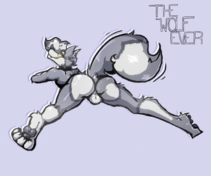 anthro balls bodily_fluids butt butt_tuft collar ears_up eyewear facial_tuft fangs feet foot_tuft fur genitals glasses glowing glowing_eyes hair leg_tuft looking_back lying male nude on_front pawpads periwinkle_fur presenting presenting_hindquarters purple_body purple_fur purple_nose purple_pawpads simple_background smile solo sweat tail tail_motion teeth thigh_tuft tuft white_body white_fur yellow_sclera thewolfever mythology lyle_lycanthrope canid canine canis mammal mythological_canine mythological_creature werecanid werecanine werecreature werewolf wolf 2025 digital_drawing_(artwork) digital_media_(artwork) hi_res