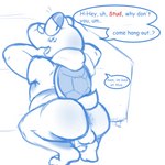 anthro blush butt clothed clothing dialogue freckles genitals male partially_clothed penis shell solo text woodlouse_(artist) mario_bros nintendo paper_mario paper_mario:_the_thousand_year_door koops koopa koopa_troopa scalie 1:1 absurd_res english_text hi_res