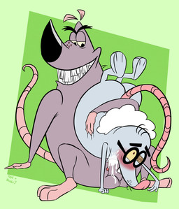 anthro arm_wrapping balls blush bodily_fluids buckteeth butt cum cum_in_mouth cum_inside duo erection eyewear fellatio genital_fluids genitals glasses male nude nude_male oral penile penis sex smile spiral spiral_eyes tail teeth tongue upside_down_fellatio whiskers bob-jiggles conditional_dnp mrwhiskerz nickelodeon t.u.f.f._puppy larry_(t.u.f.f._puppy) verminious_snaptrap eulipotyphlan mammal murid murine rat rodent shrew absurd_res hi_res