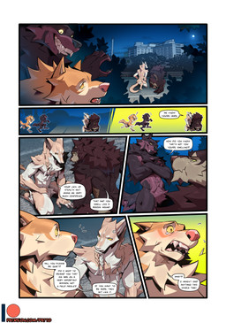 angry anthro blush bodily_fluids braided_hair brown_body brown_fur cross-popping_vein crossed_arms crotch_tuft detailed_background dialogue exclamation_point eye_contact fangs flustered full_moon fur glowing glowing_eyes group hair insult kneeling looking_at_another male moon muscular night nude offended patreon_logo sky sneaking speech_bubble standing tan_body tan_fur tears teeth text tuft yellow_eyes patto mythology patreon kota_(patto) luca_(patto) nio_(patto) yuri_(patto) canid canine canis mammal mythological_canine mythological_creature werecanid werecanine werecreature werewolf wolf 2025 comic english_text hi_res multiple_scenes url