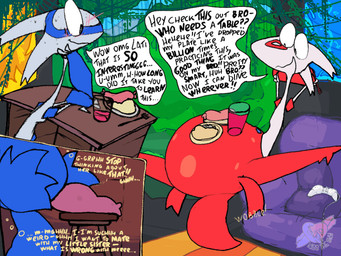 belly big_belly blue_body blush bodily_fluids controller duo female feral food game_controller hands_behind_head humping male male/female meat red_body sausage sweat roksim nintendo pokemon generation_3_pokemon latias latios legendary_pokemon pokemon_(species) 4:3 animated brother_(lore) brother_and_sister_(lore) incest_(lore) sibling_(lore) sister_(lore)