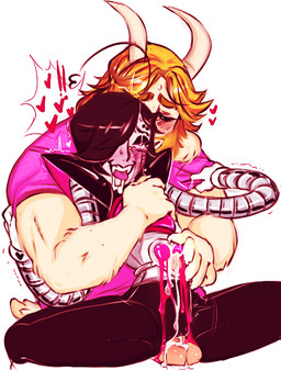 ahegao andromorph andromorph/male andromorph_penetrated anthro anthro_penetrating anthro_penetrating_humanoid balls beard big_penis black_hair blonde_hair blush bodily_fluids bottomless clothed clothing cum cum_inside duo erection eyes_closed facial_hair fangs fur genital_fluids genitals hair hair_over_eye heart_symbol horn humanoid_genitalia humanoid_on_anthro humanoid_penetrated humanoid_penis intersex intersex/male intersex_penetrated long_ears looking_pleasured machine male male_penetrating male_penetrating_andromorph male_penetrating_intersex mature_anthro mature_male muscular muscular_male not_furry_focus on_lap one_eye_obstructed open_mouth penetration penile penile_penetration penis penis_in_vagina sex simple_background teeth tongue tongue_out vaginal vaginal_fluids vaginal_penetration vulva white_body white_fur gummypron undertale undertale_(series) asgore_dreemurr mettaton mettaton_ex boss_monster_(undertale) bovid caprine goat humanoid mammal robot 2015