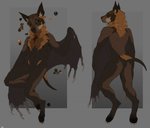 anthro bat brown_body brown_fur butt claws conditional_dnp digital_media_(artwork) digitigrade featureless_crotch feet fur male mammal membrane_(anatomy) membranous_wings model_sheet neck_tuft nude simple_background solo tail tan_body tgt1512 toes tuft wings