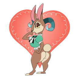 anthro antlers big_butt bodily_fluids bottomless brown_body brown_fur butt clothed clothing curved_horn drooling fellatio_gesture female fur gesture horn markings mole_(marking) mole_under_eye saliva solo suggestive suggestive_gesture tongue tongue_out lonbluewolf long_gone_gulch marigold_(long_gone_gulch) jackalope lagomorph mammal 1:1 2025 hi_res