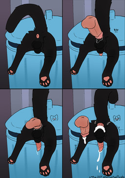 anal anal_orgasm anal_penetration animal_genitalia animal_penis anus balls bestiality black_body black_fur blush bodily_fluids cum cum_in_ass cum_inside cum_while_penetrated cumshot duo ejaculation erection feral feral_penetrated fur gaping gaping_anus genital_fluids genitals hands-free human_on_feral human_penetrating human_penetrating_feral humanoid_genitalia humanoid_penis interspecies looking_pleasured male male/male male_on_feral male_penetrated male_penetrating male_penetrating_male orgasm penetration penile penile_penetration penis penis_in_ass precum sex simultaneous_orgasms stuck tail rankedredpanda little_kitty_big_city little_kitty_(lkbc) domestic_cat felid feline felis human mammal comic digital_drawing_(artwork) digital_media_(artwork) hi_res signature