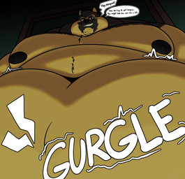 anthro belly big_belly big_moobs deep_navel eyewear glasses looking_at_viewer looming_over male moobs navel nipples overweight overweight_anthro overweight_male rumbling_stomach solo speech_bubble text vore_implied randomheck randomrusso drake_(drakebigshep) canid canine canis domestic_dog german_shepherd herding_dog mammal pastoral_dog 2024 english_text hi_res