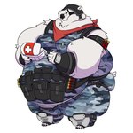 ammo_belt ammunition anthro armor belly big_belly bodysuit camo camo_clothing camo_print chubby_cheeks clothing fur gauntlets gloves handwear huge_belly looking_at_viewer male medkit morbidly_obese morbidly_obese_anthro morbidly_obese_male obese obese_anthro obese_male overweight overweight_anthro overweight_male pattern_clothing simple_background skinsuit solo standing tight_clothing white_background white_body white_fur painttherabbit epic_games fortnite polar_patroller bear mammal polar_bear ursine 1:1 hi_res