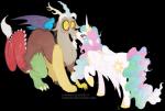 antlers beard blush crown cutie_mark duo facial_hair fangs feathered_wings feathers female fur hair headgear horn kissing male multicolored_hair purple_eyes red_eyes romantic romantic_couple simple_background teeth white_body white_fur wings stepanda friendship_is_magic hasbro my_little_pony mythology discord_(mlp) princess_celestia_(mlp) chimera draconequus equid equine mammal mythological_creature mythological_equine winged_unicorn alpha_channel