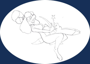 anthro bell_accessory breasts duo featureless_breasts female male male/female nude nude_anthro nude_female smacked star vore chaoshetra animal_crossing nintendo cyote isabelle_(animal_crossing) canid canine canis coyote mammal absurd_res alpha_channel hi_res