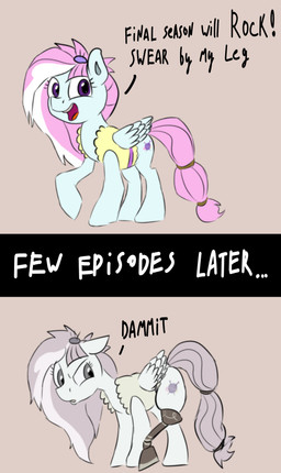 amputee cutie_mark disability female feral grey_background hair looking_at_viewer multicolored_hair prosthetic simple_background solo text wings jellymaggot friendship_is_magic hasbro my_little_pony mythology kerfuffle_(mlp) equid equine mammal mythological_creature mythological_equine pegasus 2019 absurd_res comic english_text hi_res