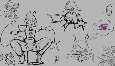 anthro axe crouching disembodied_hand dream female feral fur grey_background group machine male melee_weapon simple_background sleeping slit_dress weapon whip tfwnocatgirlgf deltarune undertale_(series) kris_dreemurr noelle_holiday ralsei spamton_g._spamton susie_(deltarune) tasque_manager bovid caprine darkner deer domestic_cat felid feline felis goat mammal monster robot tasque 2021 absurd_res digital_media_(artwork) hi_res sketch