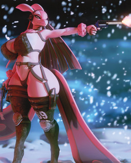 69_(number) aiming_weapon anthro belly belt big_breasts big_butt bikini black_eyebrows bra breasts butt chest_fur choker clothed clothing colored_nails depth_of_field digital_camo digitigrade electronics eyebrows female gun half_naked handgun headgear headphones huge_breasts huge_butt jewelry knee_pads legwear nails navel necklace pink_body pink_nails pistol_holster purple_eyes ranged_weapon revolver side_boob skimpy snow solo straps swimwear tactical_gear thick_thighs thigh_highs two-piece_swimsuit underwear weapon white_belly white_chest wide_hips doblezetaeleri_(artist) mayosplash_(modeler) palworld pocketpair lovander_(mayosplash) lovander pal_(species) 2025 3d_(artwork) absurd_res digital_media_(artwork) hi_res