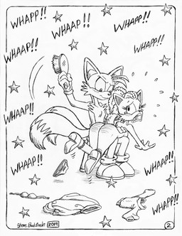 2_tails anthro blush blush_lines bodily_fluids brush butt_slap clothed clothing crying domestic_violence dominant dominant_anthro dominant_male duo female footwear footwear_only forced forced_exposure forced_undressing furniture hairbrush high_heels high_heels_only male male/female mostly_nude multi_tail onomatopoeia otk over_the_knee panties partially_clothed partially_clothed_anthro partially_clothed_female punishment shoes shoes_only slap sound_effects spank_marks spank_marks_on_ass spanking stool submissive submissive_anthro submissive_female tail tears teary_eyes text underwear undressed undressing undressing_another circe_(artist) archie_comics sega sonic_the_hedgehog_(archie) sonic_the_hedgehog_(comics) sonic_the_hedgehog_(series) alicia_acorn miles_prower canid canine chipmunk fox ground_squirrel hybrid mammal rodent sciurid tree_squirrel monochrome traditional_media_(artwork)
