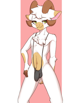 anthro balls_outline bikini blush brown_horn bulge cheek_tuft chest_tuft clothed clothing curled_horn detailed_bulge facial_tuft fingerless_(marking) front_view genital_outline genitals green_eyes hair horn looking_at_viewer male navel one-piece_swimsuit pattern_background penis penis_outline pose seductive simple_background skimpy sling_bikini smile smirk solo standing striped_background swimwear translucent translucent_clothing tuft two-piece_swimsuit white_hair ricky945 bovid caprine goat mammal 2021 hi_res portrait three-quarter_portrait