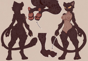 4_toes 5_fingers anthro areola athletic big_breasts biped black_body black_fur black_hair breasts brown_areola brown_body brown_fur brown_nipples brown_vulva claws curvy_figure dark_body digit_ring eyebrows feet female female_anthro fingers fluffy fluffy_chest fluffy_hair fluffy_tail foot_fetish foot_focus fur genitals hair humanoid_genitalia humanoid_vulva innie_vulva jewelry looking_at_viewer markings nipples paw_ring pawpads paws raised_paw rear_view ring ring_on_leg simple_background solo spots spotted_markings standing tail thick_eyebrows thick_thighs toes vulva wedding_ring wide_hips wife greengirdle microsoft the_elder_scrolls fan_character felid khajiit mammal pantherine hi_res