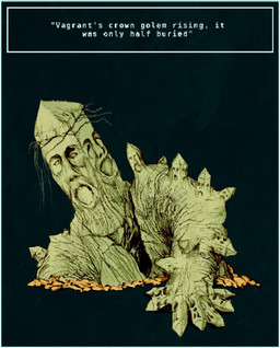 ambiguous_gender buried horror_(theme) humanoid_face multi_face not_furry open_mouth quotation_marks simple_background solo text plastiboo jewish_mythology mythology vermis_(plastiboo) vermis_iii humanoid mythological_creature mythological_golem vagrant_crown digital_media_(artwork) english_text hi_res sketch