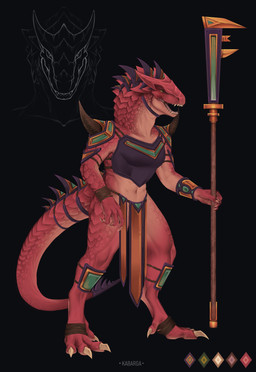 anthro armor black_background bottomwear claws clothed clothing draron fur headgear helmet holding_object holding_weapon horn loincloth male melee_weapon open_mouth scales simple_background solo standing tail teeth topwear weapon kabarga mythology dragon mammal mythological_creature mythological_scalie scalie absurd_res digital_media_(artwork) hi_res model_sheet