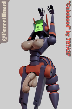 animal_genitalia animal_penis balls big_breasts big_penis breasts electronics equine_genitalia equine_penis for_a_head genitals green_face grey_body gynomorph intersex machine medial_ring mpeg4 not_furry penis screen screen_face solo television ferrethazel humanoid monitor_head object_head robot screen_head tv_head 2:3 3d_(artwork) animated digital_media_(artwork) hi_res no_sound short_playtime turntable_(animation)