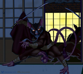 anus balls bandage bandaged_arm bandaged_leg beard bodily_fluids body_hair brown_body brown_fur dimly_lit dripping elderly_male facial_hair fighting_pose fur genital_fluids genitals hairy_armpits hairy_balls holding_melee_weapon holding_object holding_sword holding_weapon katana melee_weapon mirror nude penis penis_poking_out pose precum precum_drip reflection shoji social_media sweat sweatdrop sweaty_anus sweaty_balls sweaty_genitalia sword tail tatami weapon ben_d_koopa benediktus_(artist) teenage_mutant_ninja_turtles master_splinter 2026 absurd_res digital_drawing_(artwork) digital_media_(artwork) hi_res watermark
