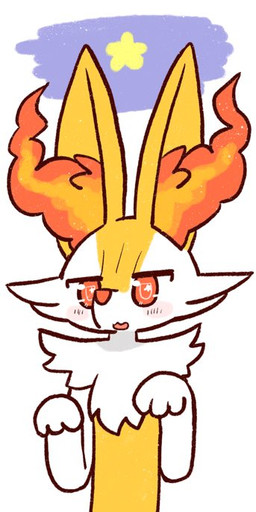 ambiguous_anthro ambiguous_gender anthro biped blush cloud digitigrade dipstick_tail featureless_crotch food front_view grass macro markings object_in_tail open_:3 open_mouth open_smile paw_pose plant pose shrimp_(food) smile solo standing star tail tail_markings what annyui0611 nintendo pokemon braixen canid generation_6_pokemon mammal pokemon_(species) 2022 digital_drawing_(artwork) digital_media_(artwork) full-length_portrait hi_res japanese_description long_image portrait tall_image translated_description