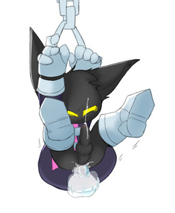 anal anal_penetration anthro balls black_body black_fur bodily_fluids bottomless bound chain chained clothed clothing cum cum_drip cum_in_ass cum_inside cum_on_penis cum_splatter cum_while_penetrated disembodied_penis dripping duo ejaculation erection eyes_closed footwear fur genital_fluids genitals hands_above_head hands_tied legs_up male male/male motion_blur motion_lines orgasm partially_clothed penetration penis perineum shoes simple_background spread_legs spreading white_background wizard_robe yellow_eyes young smite_(artist) league_of_legends riot_games tencent veigar yordle hi_res adult_(lore)