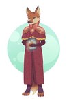 anthro armwear barefoot classy clothed clothing dress electronics facial_tuft feet holding_object male science_fiction solo space standing tablet tablet_computer tuft iglioatelle stellaris trench_(trenchfox) canid canine fox island_fox mammal urocyon hi_res