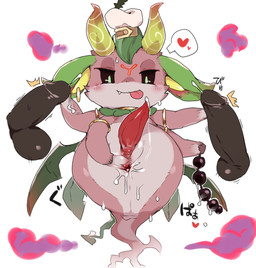 2_horns 4_arms anal_bead_pull anal_beads anal_fluids animal_genitalia anus balls black_sclera blep bodily_fluids chef_hat clothing cum cum_drip cute_fangs dark_body dark_skin disembodied_penis dripping erection fangs front_view genital_fluids genital_slit genitals glans green_ears green_eyes group hat head_tuft headgear headwear horn humanoid_genitalia humanoid_penis male male/male multi_arm multi_limb multicolored_body penis pink_body pupils red_penis sex_toy simple_background slit_pupils smoke spread_anus spreading tapering_penis teeth tongue tongue_out trio tuft two_tone_body white_background ookm yu-gi-oh! duel_monster spirit 2023 character_request digital_drawing_(artwork) digital_media_(artwork) flat_colors