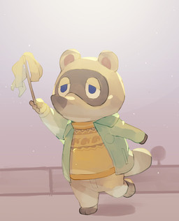 anthro bottomwear brown_body brown_fur chibi cleaning clothing fur humanoid_hands kemono male pants slightly_chubby solo sweater topwear masshiro animal_crossing nintendo tom_nook_(animal_crossing) canid canine mammal raccoon_dog tanuki 2020 hi_res
