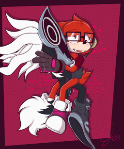 anthro anthro_on_anthro blush bodily_fluids bottomless carrying_another clothed clothing cum cum_drip cum_in_vagina cum_inside dialogue dirty_talk dripping duo eyewear fangs female female_penetrated footwear fur genital_fluids glasses gloves handwear heart_symbol male male/female male_penetrating male_penetrating_female mask moan mostly_nude pattern_background penetration penile penile_penetration penis_in_vagina red_background sex sharp_teeth shoes simple_background teeth text thin_calves thin_legs thin_thighs tongue tongue_out vaginal vaginal_penetration amazinggwen sega sonic_forces sonic_the_hedgehog_(series) custom_character_(sonic_forces) gadget_the_wolf infinite_(sonic) canid canine canis jackal mammal wolf 5:6 absurd_res digital_media_(artwork) english_text hi_res
