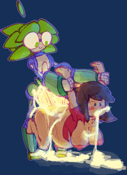 2_penises 5_fingers abdominal_bulge ahoge anal anal_penetration animal_genitalia animal_penis anthro areola big_areola big_breasts blue_body bodily_fluids bottomless bottomless_female breasts carrying_another clitoris clothed clothing cum cum_from_mouth cum_in_ass cum_in_mouth cum_inflation cum_inside cum_vomit double_anal double_penetration duo equine_genitalia equine_penis erection excessive_cum excessive_genital_fluids eyewear female female_penetrated fingers genital_fluids genitals glasses glowing glowing_cum glowing_genitalia glowing_penis green_body green_eyes green_hair hair inflation larger_male machine male male/female male_penetrating male_penetrating_female multi_genitalia multi_penis nipples penetration penile penile_penetration penis penis_in_ass red_clothing red_nipples red_topwear round_glasses sex simple_background size_difference smaller_female standing topwear torn_clothing transparent_background under_boob unusual_bodily_fluids unusual_cum unusual_genital_fluids vein veiny_penis vulva yellow_body yellow_penis bitwily midori_(bitwily) yuh_(yopy) giraffe giraffid humanoid mammal robot robot_humanoid 2023 aliasing alpha_channel digital_media_(artwork) dithering