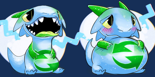 belly big_belly blue_body feral overweight recycling_bin solo 80sarchosaur mythology dragon mythological_creature mythological_scalie scalie 2015 alpha_channel