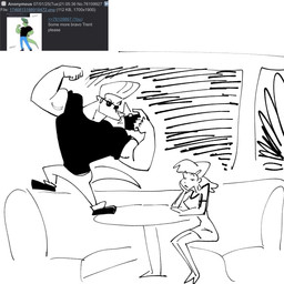 anthro biceps camera cosplay crossover_cosplay duo eyewear female flexing flexing_bicep long_tail male muscular muscular_anthro muscular_male sunglasses tail espectro111222 4chan cartoon_network cavemanon_studios i_wani_hug_that_gator johnny_bravo_(series) johnny_bravo trent_(iwhtg) baryonyx dinosaur human mammal prehistoric_species reptile scalie spinosaurid theropod 1:1 2025 crossover hi_res monochrome reference_image sketch
