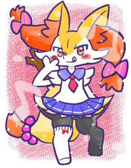 accessory ambiguous_anthro ambiguous_gender anthro biped blush blush_stickers border bow_ribbon closed_smile clothing digitigrade dipstick_tail footwear front_view hair_accessory hair_bow hair_ribbon hair_tie hand_on_face licking licking_lips markings mouth_closed object_in_tail on_one_leg ribbons simple_background smile snout socks solo standing stick stick_in_tail tail tail_markings tongue tongue_out white_border annyui0611 nintendo pokemon braixen canid generation_6_pokemon mammal pokemon_(species) 2024 digital_drawing_(artwork) digital_media_(artwork) full-length_portrait hi_res japanese_description portrait translated_description