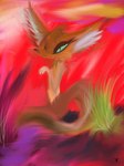 black_nose fangs female feral fur orange_body orange_fur orange_tail smile solo tail teeth naircat canid canine fox mammal red_fox true_fox 2013 3:4 colorful_theme digital_media_(artwork) digital_painting_(artwork) painting_(artwork)
