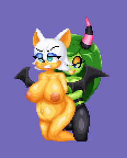 big_breasts big_butt blush breasts butt close-up duo female genitals intersex intersex/female looking_pleasured nipples nude penetration penis pregnant pregnant_female pregnant_sex sex sprite vulva maark123 sega sonic_the_hedgehog_(series) rouge_the_bat the_deadly_six zeena animated digital_media_(artwork) pixel_(artwork) pixel_animation