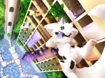 ambiguous_gender bird's-eye_view city cityscape flying fur group high-angle_view high_place kemono markings solo_focus unimpressed white_body white_fur wings konzaburou lintw extraterrestrial mammal 4:3 digital_media_(artwork) hi_res wallpaper