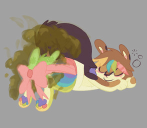 anthro bdsm bondage bound bow_ribbon clover_(plant) clover_leaf duo fart fart_cloud fart_fetish fart_sniffing farting_on_another farting_on_face female female/female hair leaf multicolored_hair plant rainbow_hair ribbon_bondage ribbons smelly sniffing strapped stuck_to_butt tired weeklyparty chipmunk dipodid ground_squirrel jerboa mammal rodent sciurid hi_res