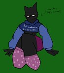 anthro big_butt black_body butt depression emotionless femboy male sad simple_background solo sweat_shorts thick_thighs cu3rvo yuno_(cu3rvo) domestic_cat felid feline felis mammal digital_media_(artwork) hi_res ibispaint_(artwork)