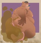 anthro anus balls belly big_belly big_butt bodily_fluids butt fart fart_cloud fart_fetish farting_at_viewer feet gassy genitals male musk nipples overweight overweight_anthro overweight_male presenting presenting_hindquarters puffy_anus smelly solo spread_butt spreading sweat sweaty_butt mr.puerco bear mammal hi_res