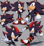 5_fingers anthro clothing fingers footwear gloves handwear male multiple_poses pose simple_background smile smiling_at_viewer solo tuft shio_(zsp1jqohfr12495) sega sonic_the_hedgehog_(series) shadow_the_hedgehog eulipotyphlan hedgehog mammal hi_res signature