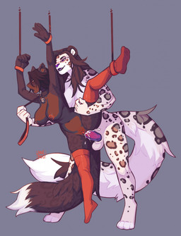 anthro anthro_on_anthro anthro_penetrated anthro_penetrating anthro_penetrating_anthro areola black_hair bodily_fluids breasts cum cum_in_vagina cum_inside duo ear_piercing female female_penetrated genital_fluids genitals gynomorph gynomorph/female gynomorph_penetrating gynomorph_penetrating_female hair industrial_piercing intersex intersex/female intersex_penetrating intersex_penetrating_female nipple_piercing nipples nude penetration penis piercing sex smile vaginal vaginal_penetration vulva junebuq domestic_cat felid feline felis leopard mammal pantherine 2021 digital_media_(artwork) hi_res