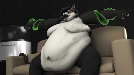 arms_tied belly belly_grab belly_overhang belly_rolls big_belly bound disembodied_hand double_chin fat_arms fat_rolls feederism feeding_tube ghost_hand glowing glowing_eyes groping_belly gurgle_(sound_effect) huge_belly hypnosis hypnotic_eyes male medical_instrument mind_control moobs morbidly_obese morbidly_obese_male navel obese obese_male overweight overweight_male rumbling_stomach scientific_instrument solo spiral spiral_eyes standing swallowing_sound_effect fouzoul zack_(silverfang725) 16:9 3d_(artwork) 3d_animation animated digital_media_(artwork) hi_res long_playtime sound video widescreen