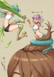 apode female fight group hair legless male monster_girl_(genre) serpentine size_difference split_form ganbanman european_mythology greek_mythology mythology avian draconcopode harpy human lamia mammal mythological_avian mythological_creature reptile scalie snake