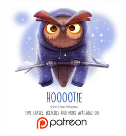 ambiguous_gender branch brown_body brown_feathers clothed clothing feathers feral hoodie humor looking_at_viewer pun simple_background snow snowing solo text topwear visual_pun white_background winter wood yellow_eyes piper_thibodeau avian bird owl 2016 digital_media_(artwork) digital_painting_(artwork) english_text painting_(artwork)